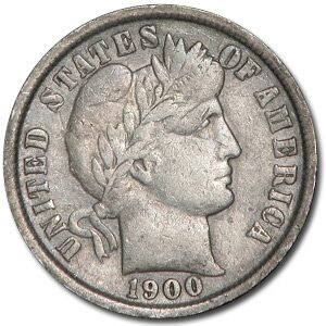 1900 Barber Dime XF