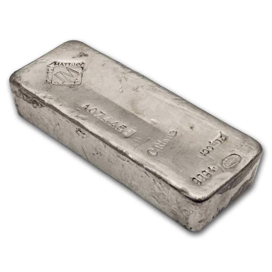 100 oz Silver Bar - Johnson Matthey (C. Rhyne)