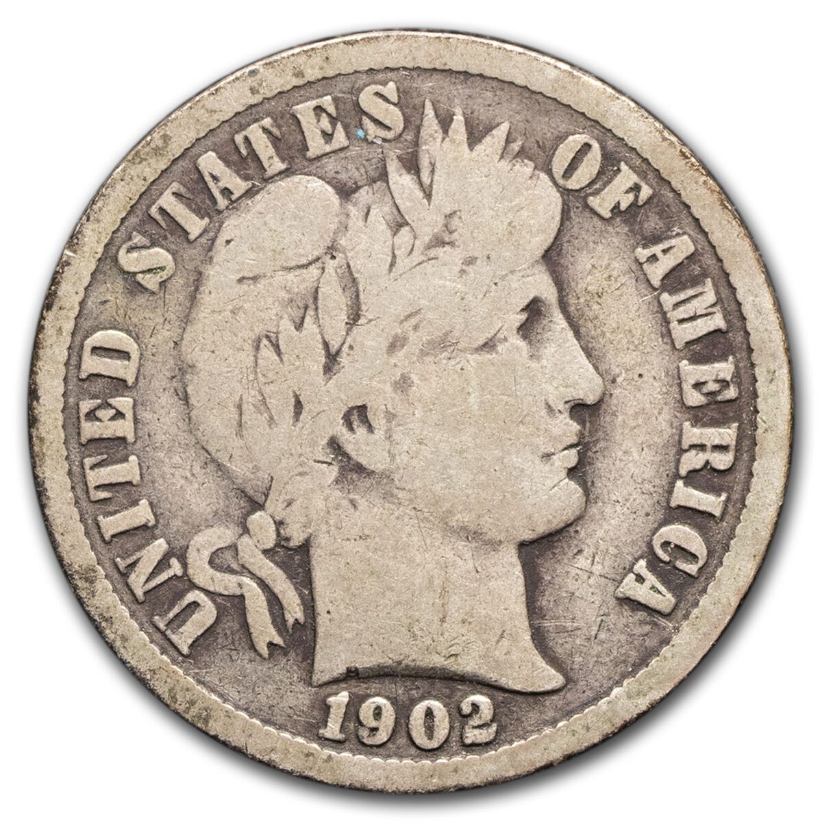 1902-O Barber Dime VG