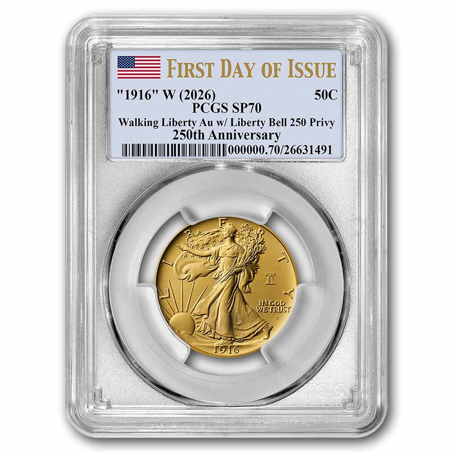 2026 Gold Walking Liberty Coin SP-70 PCGS (FDI)