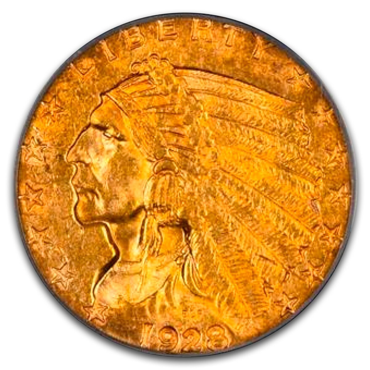 1928 $2.50 Indian Gold Quarter Eagle MS-61 PCGS