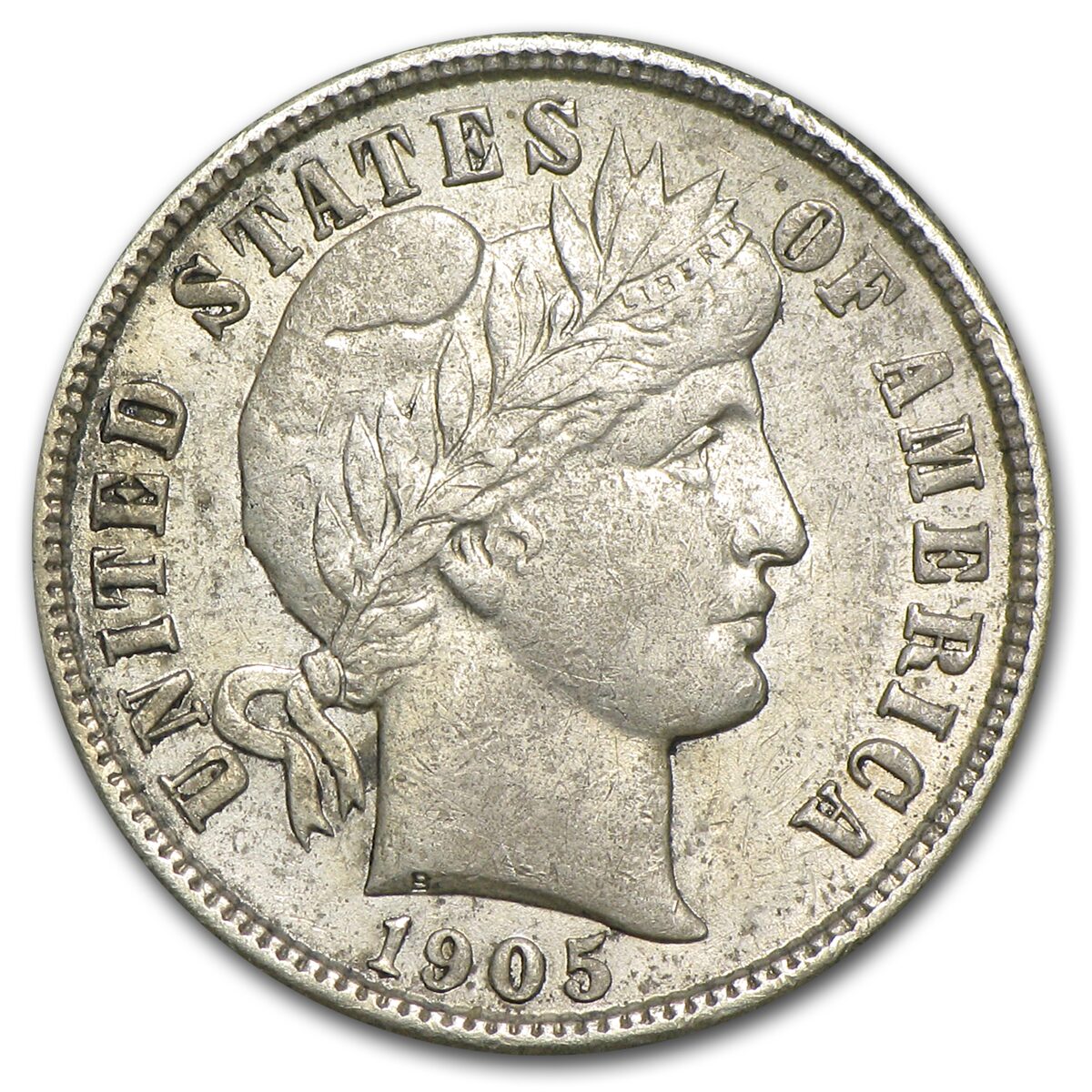 1905 Barber Dime AU