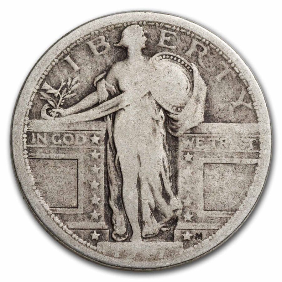 1917 Standing Liberty Quarter Type-I AG (No Date)