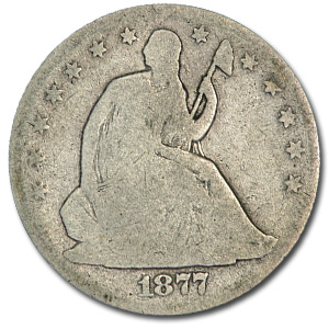 1877-CC Liberty Seated Half Dollar AG