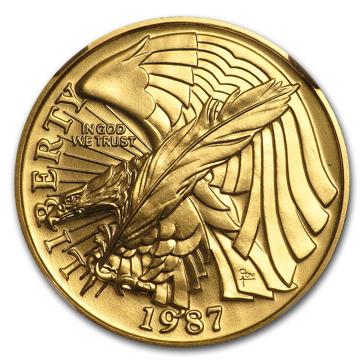 1987-W Gold $5 Commem Constitution MS-70 NGC