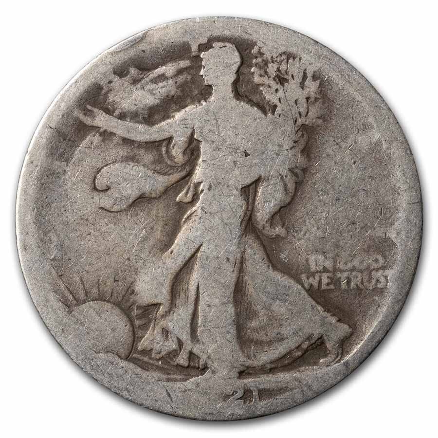1921-S Walking Liberty Half Dollar AG