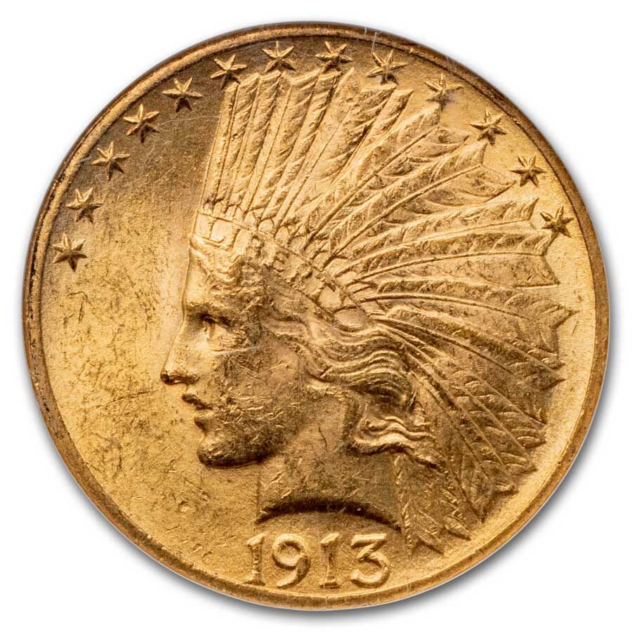 1913 $10 Indian Gold Eagle MS-61 NGC