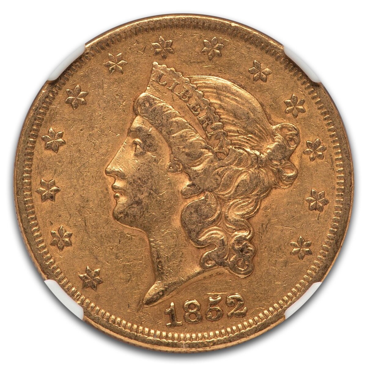 1852 $20 Liberty Gold Double Eagle XF-45 NGC