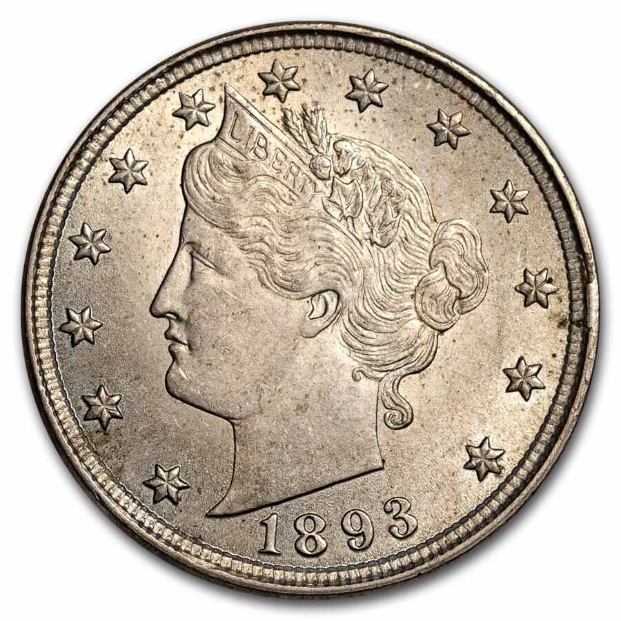 1893 Liberty Head V Nickel BU