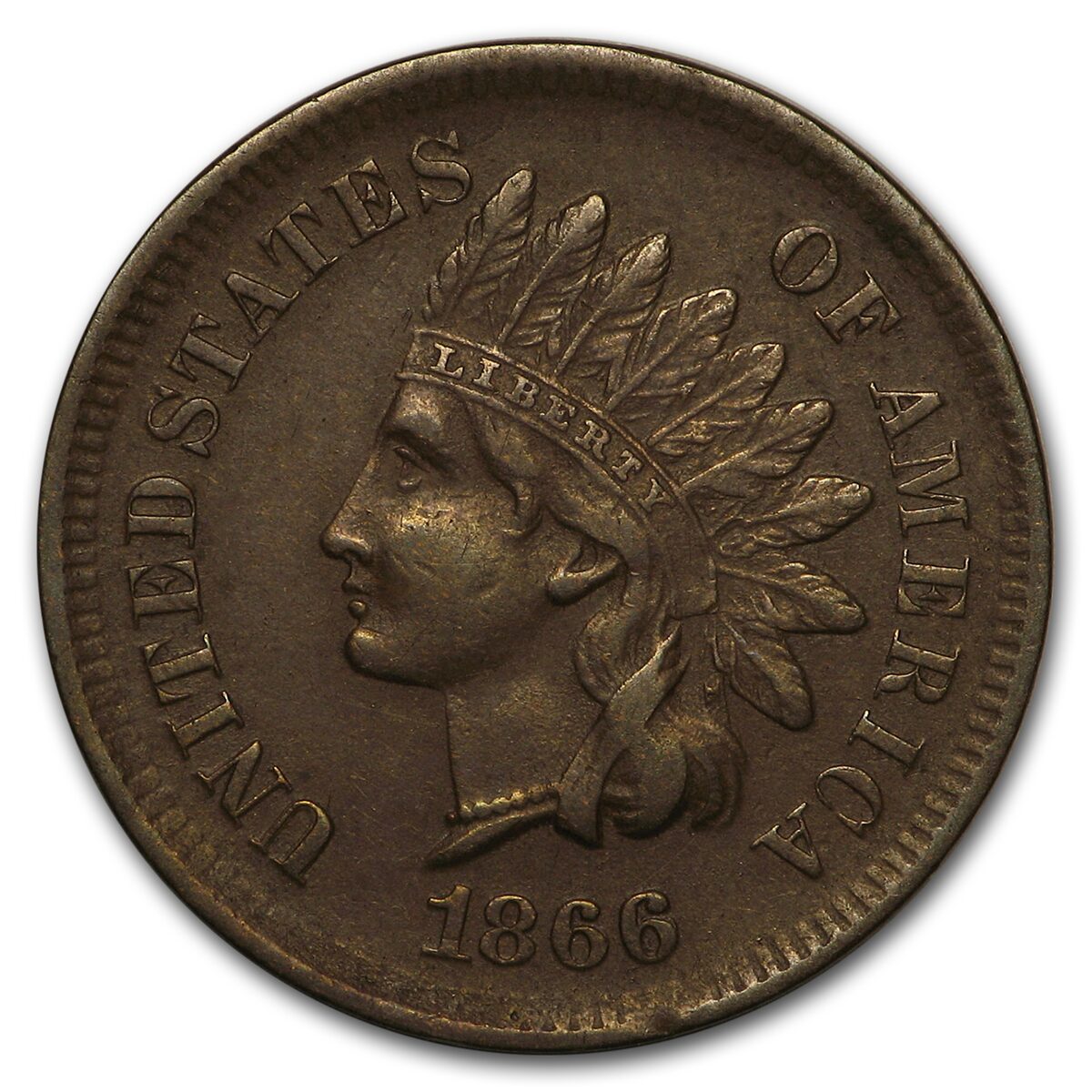 1866 Indian Head Cent XF