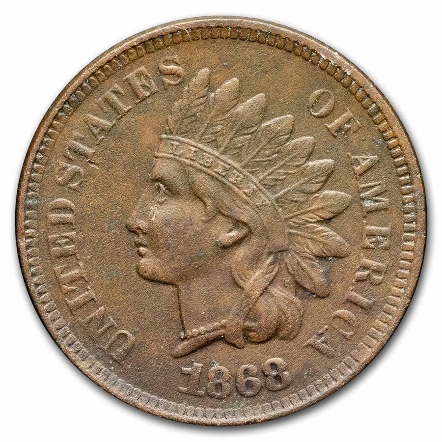 1868 Indian Head Cent XF Details (Cleaned, Corroded or Dmgd)