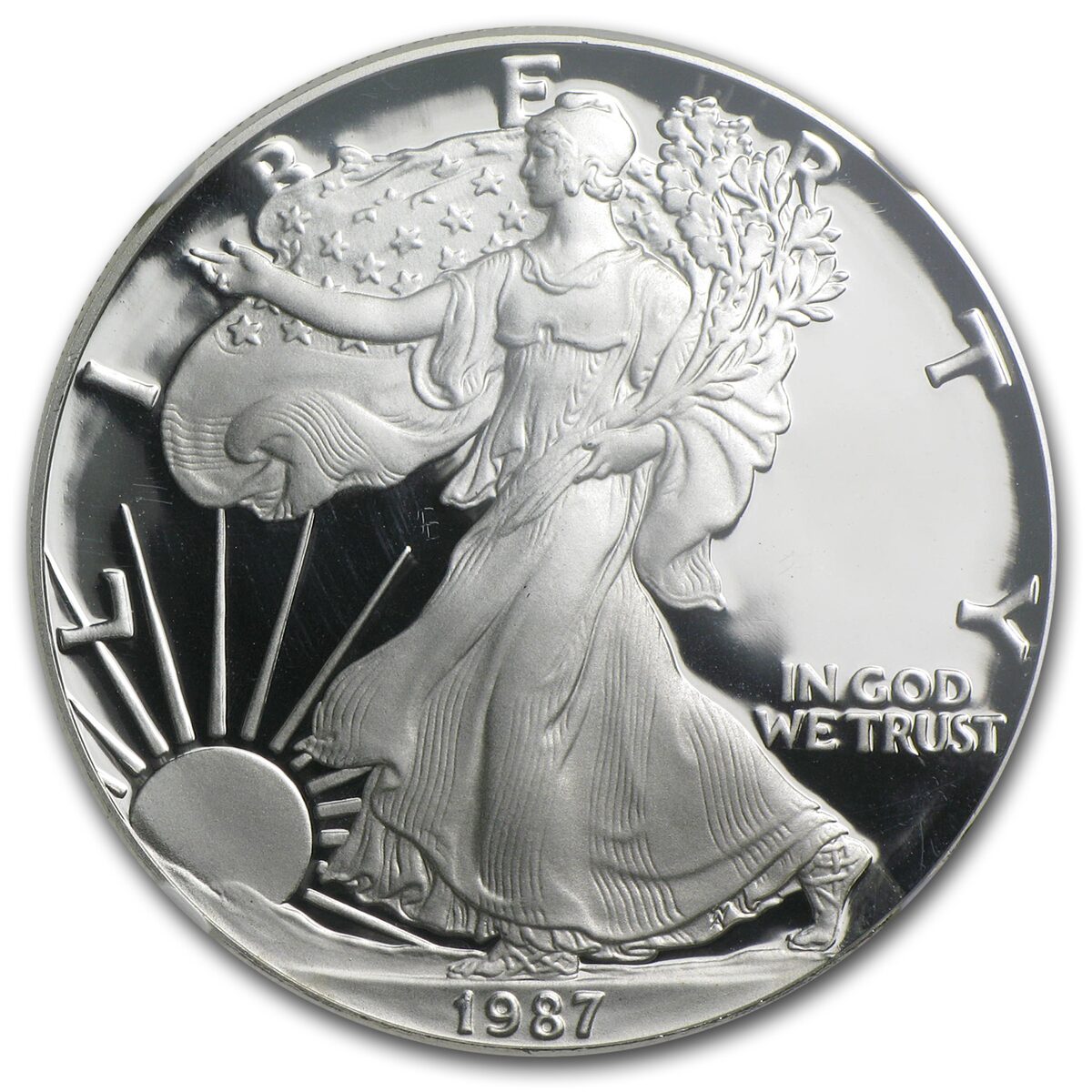 1987-S Proof American Silver Eagle PF-70 NGC