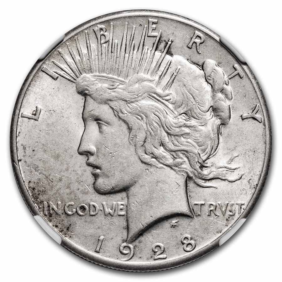 1928 Peace Dollar AU-55 NGC