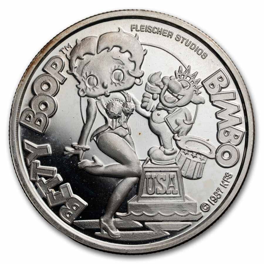 1 oz Silver Round - Cartoon Celebrities (Betty Boop)