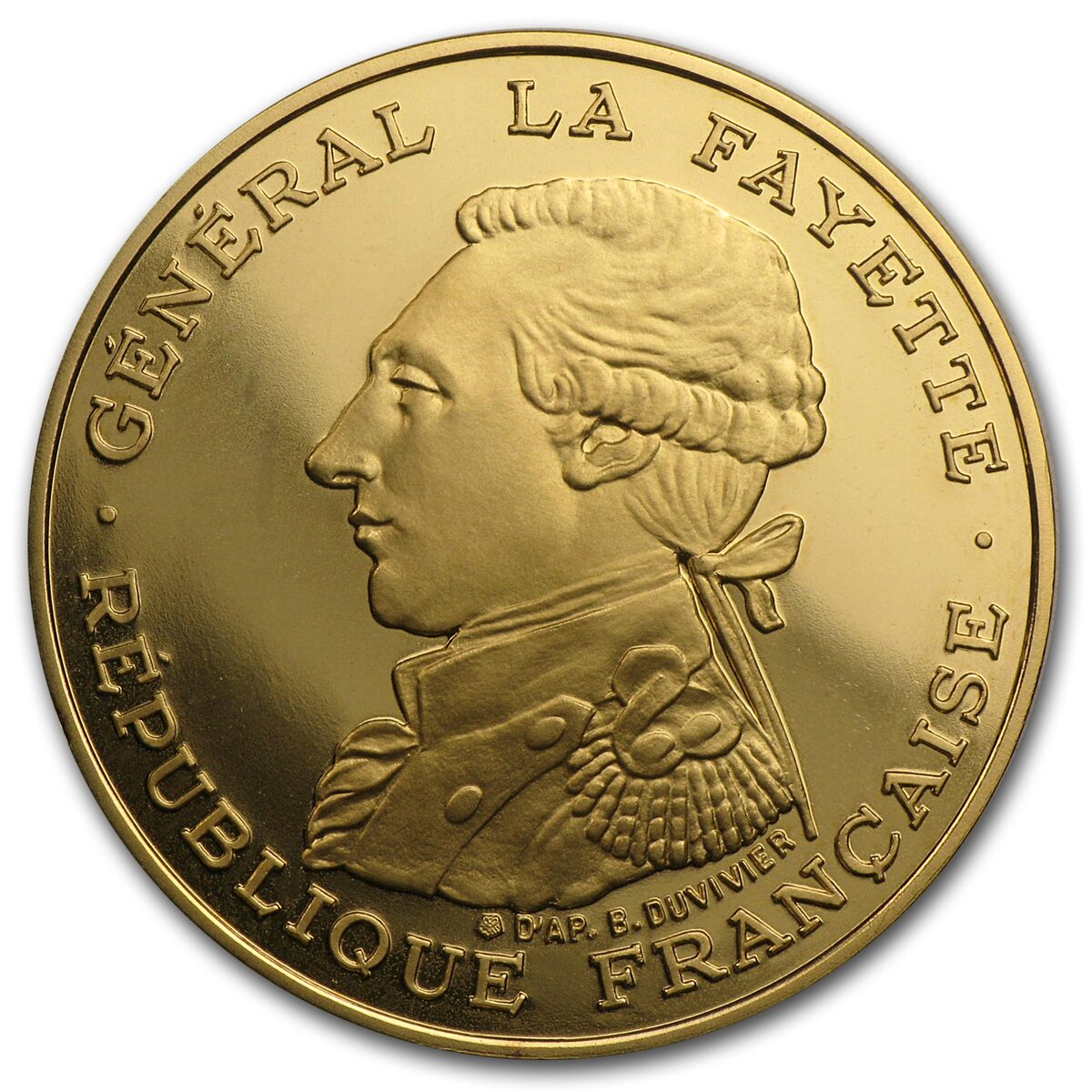 1987 France Gold 100 Francs Lafayette Proof