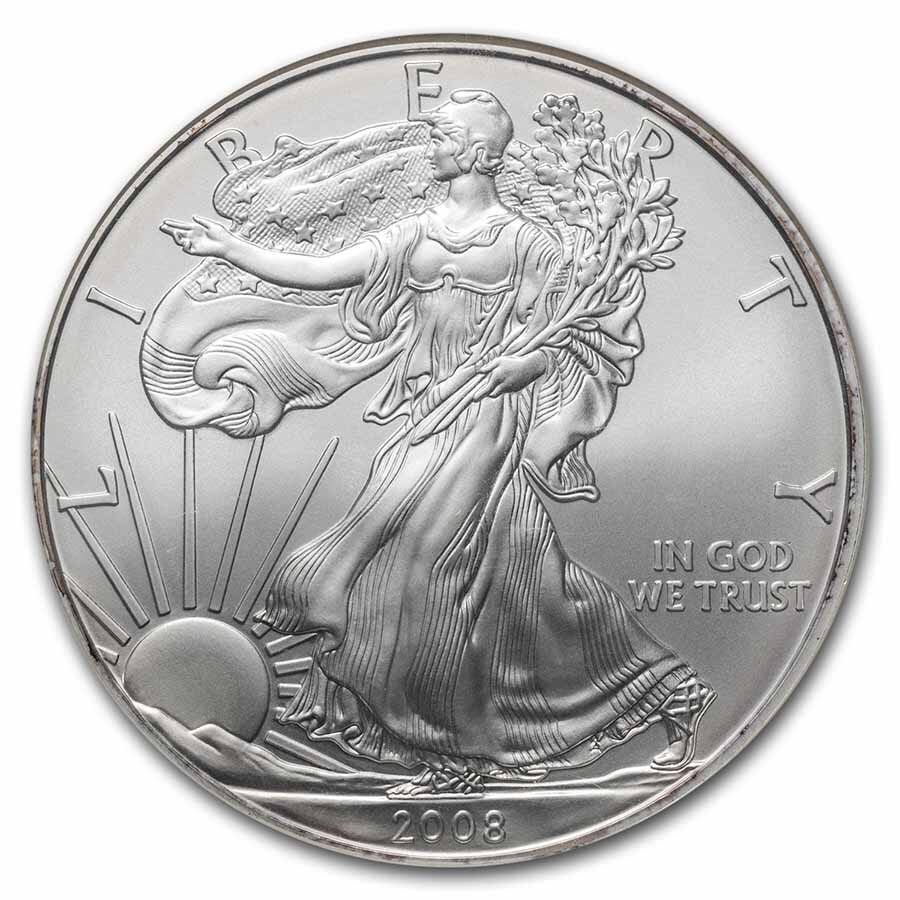 2008 American Silver Eagle MS-69 NGC