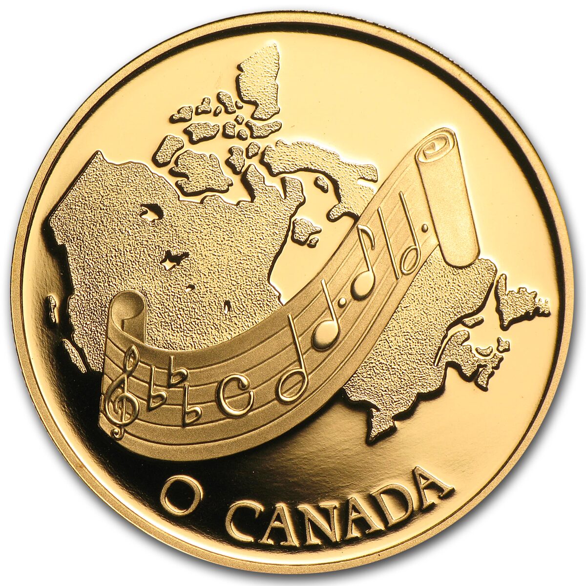1981 Canada 1/2 oz Proof Gold $100 National Anthem: O Canada!