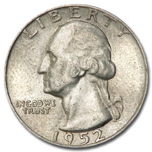 1952-S Washington Quarter AU