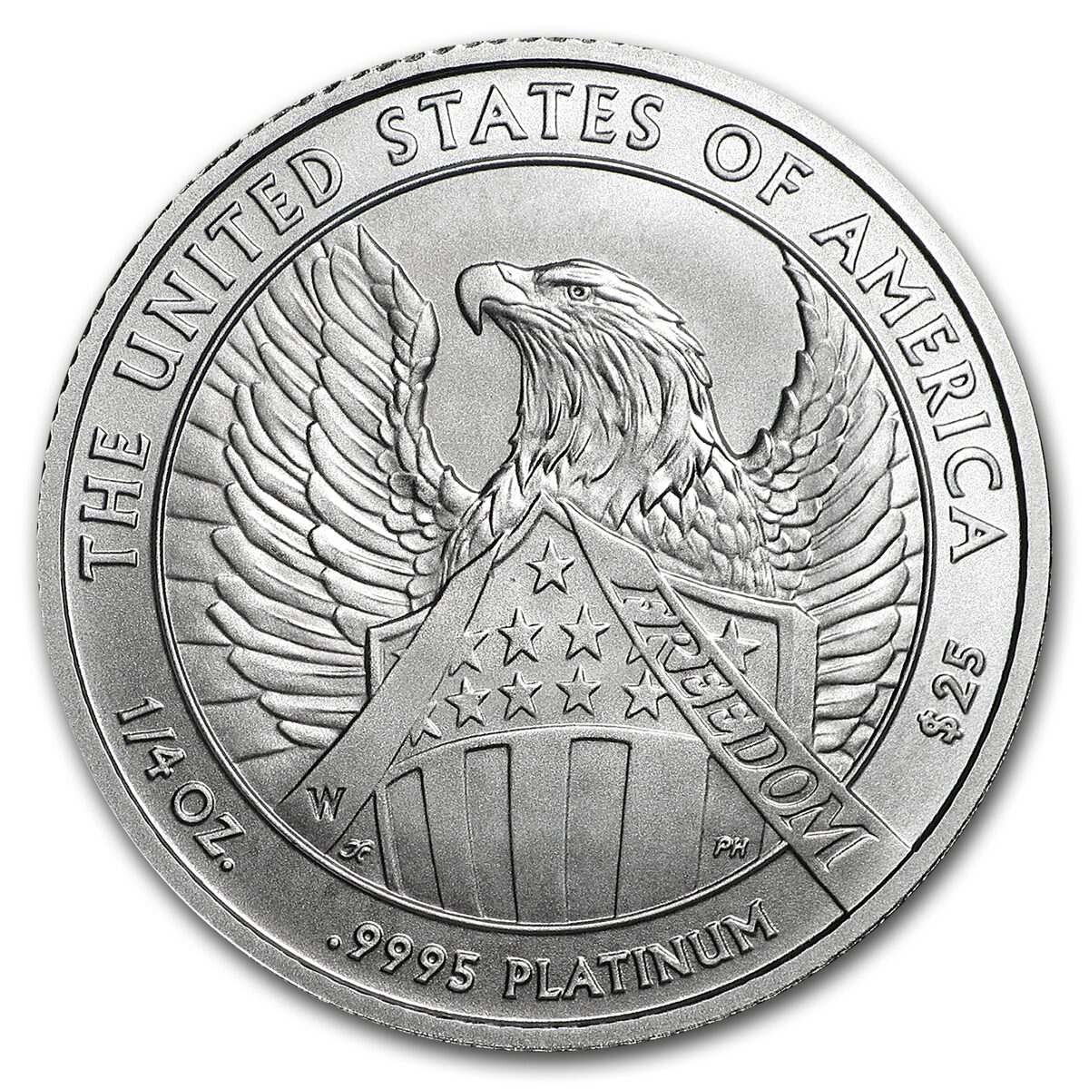 2007-W 1/4 oz Burnished American Platinum Eagle (w/Box & COA)