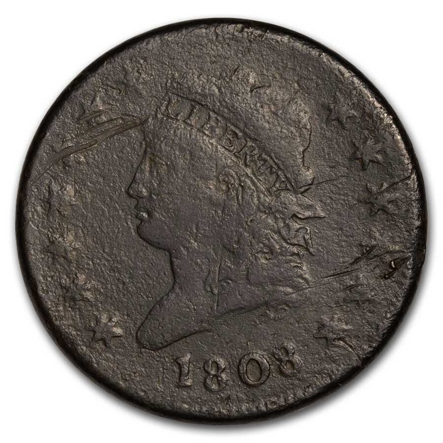 1808 Large Cent Good Details (Corroded/Scratched)