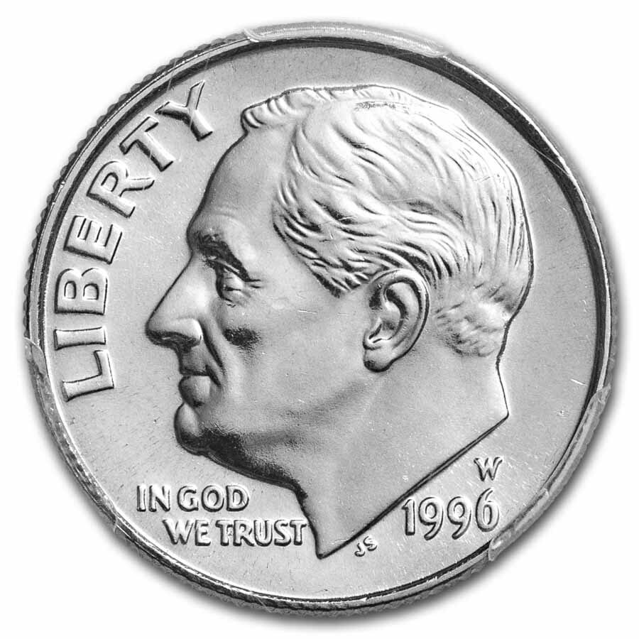 1996-W Roosevelt Dime MS-67 PCGS