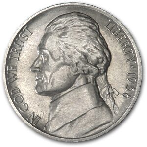 1938-S Jefferson Nickel AU