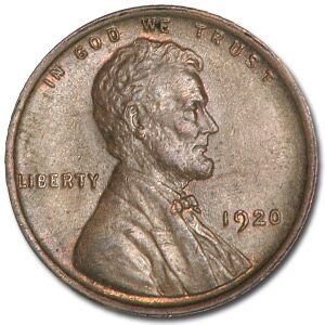 1920 Lincoln Cent BU (Brown)