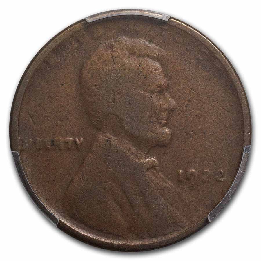 1922 Plain Lincoln Cent Fine-12 PCGS (NO-D, Strong Rev)