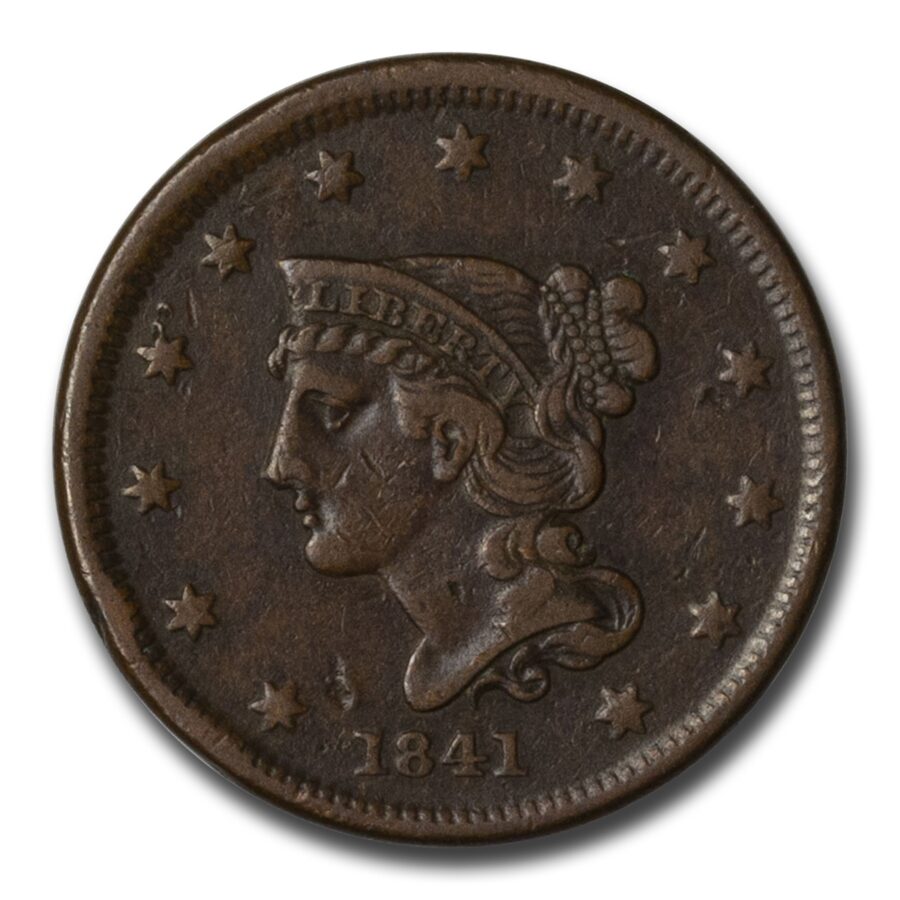 1841 Large Cent XF