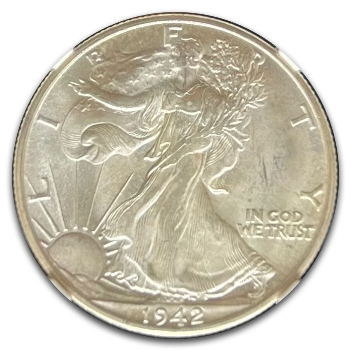 1942-S Walking Liberty Half Dollar MS-64 NGC