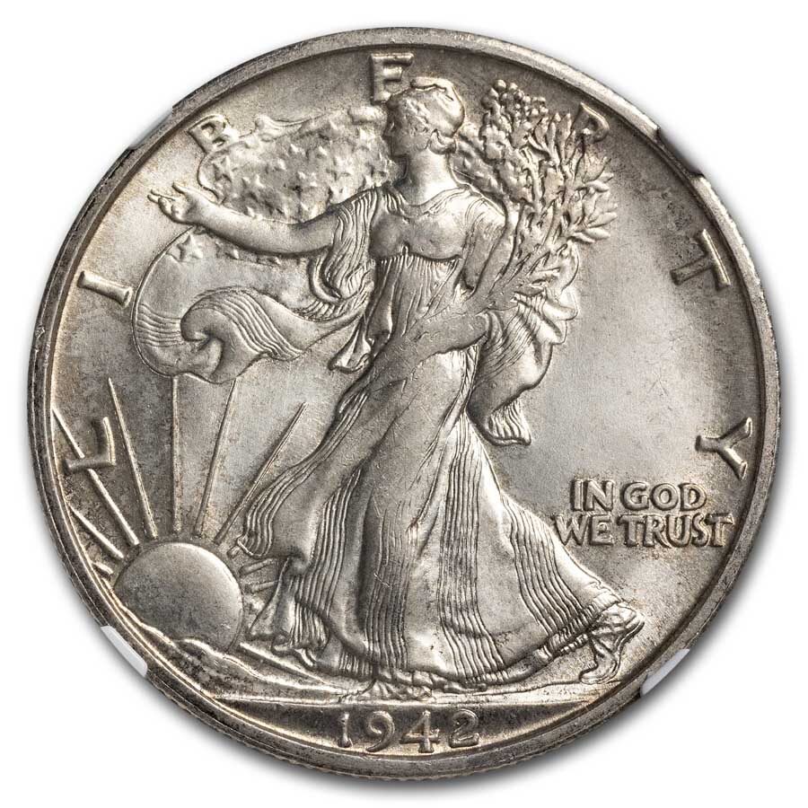 1942-S Walking Liberty Half Dollar MS-63 NGC
