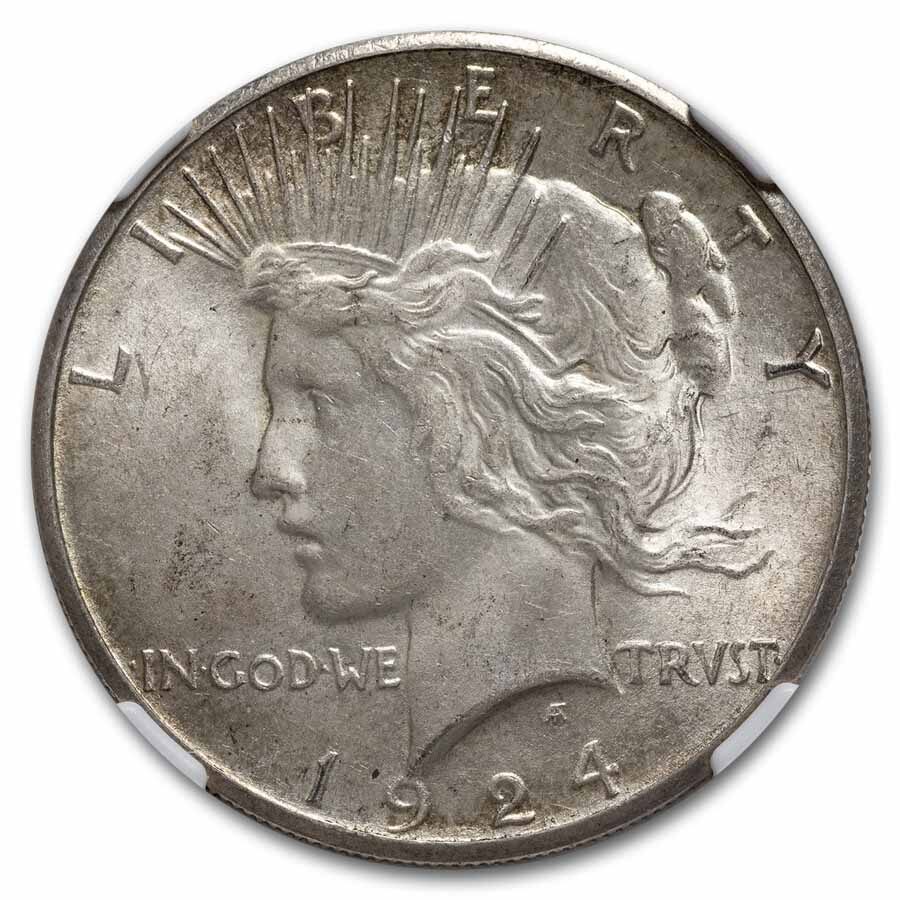 1924-S Peace Dollar MS-62 NGC