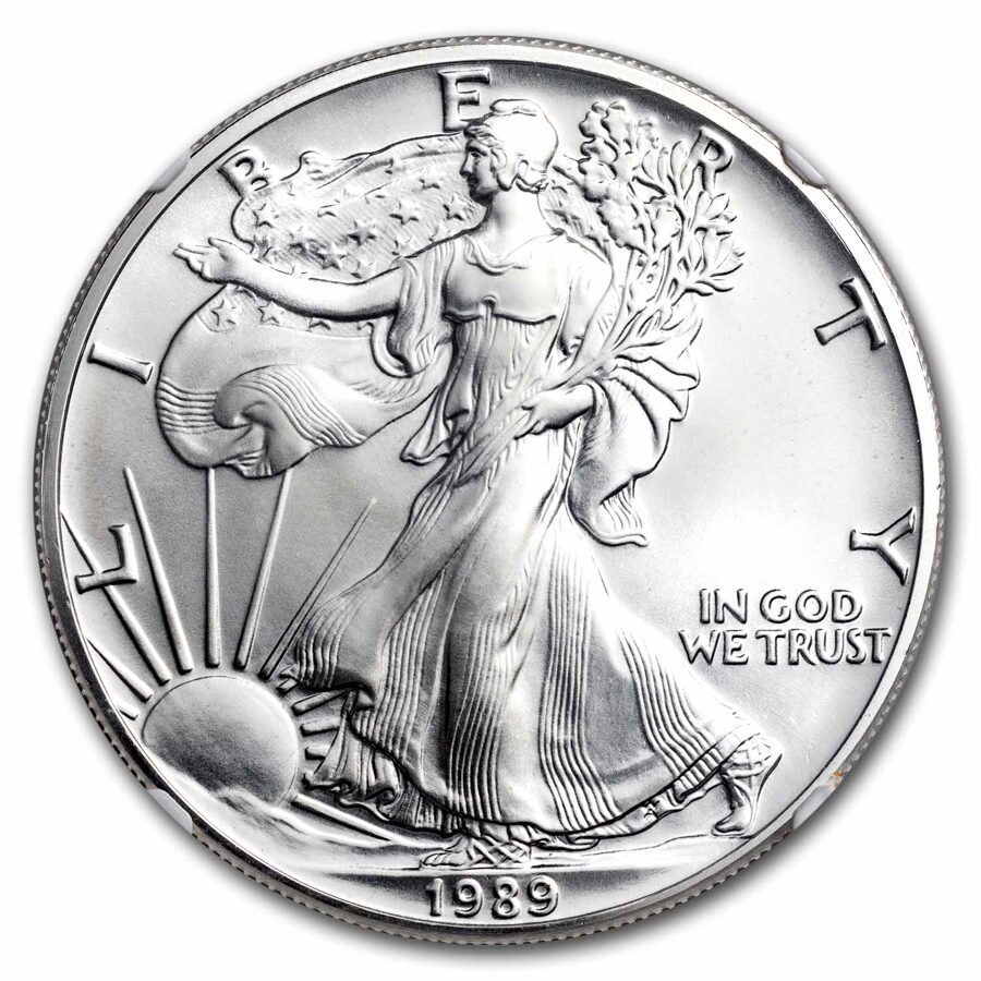 1989 American Silver Eagle MS-70 NGC