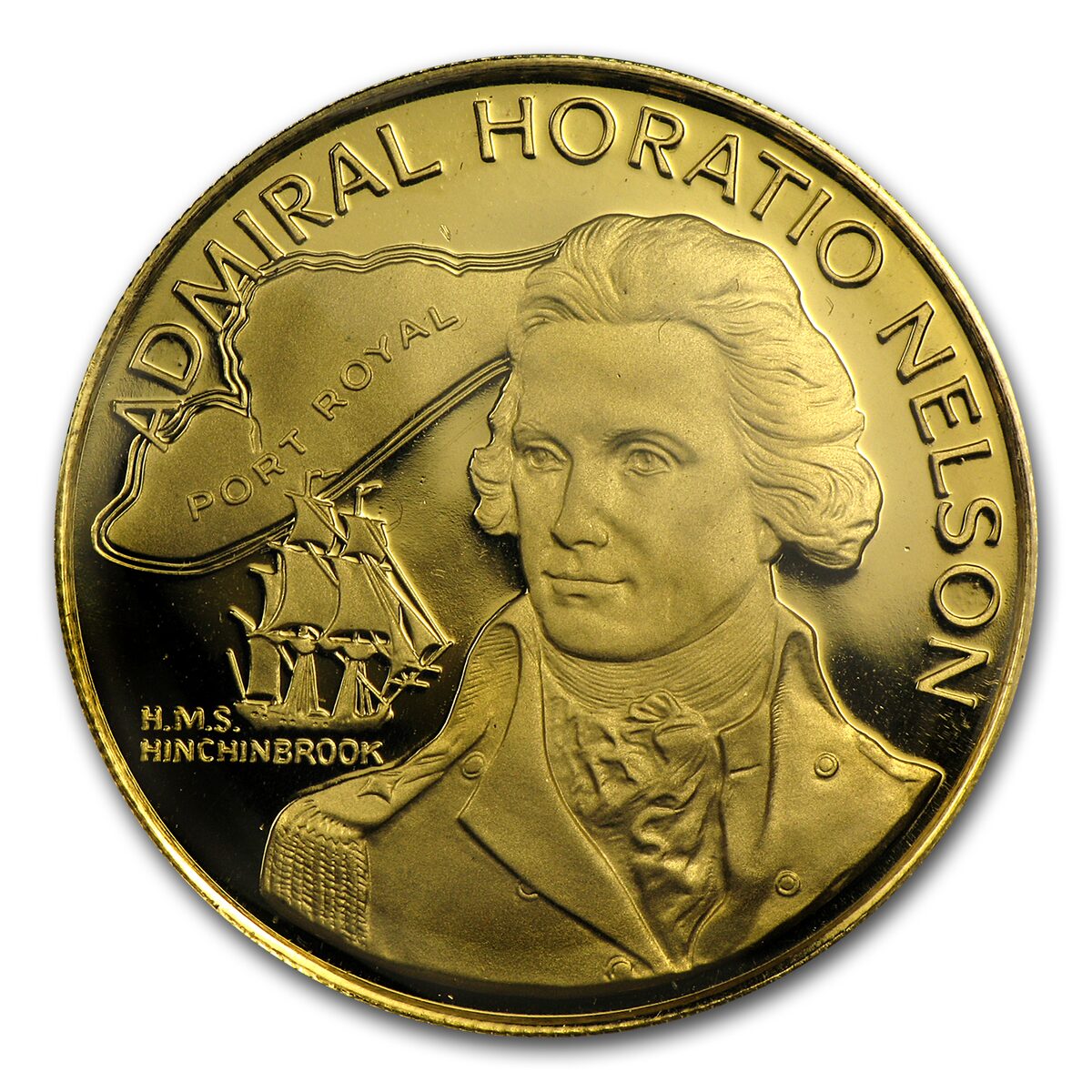 1976 Jamaica Proof Gold 100 Dollars Admiral Nelson
