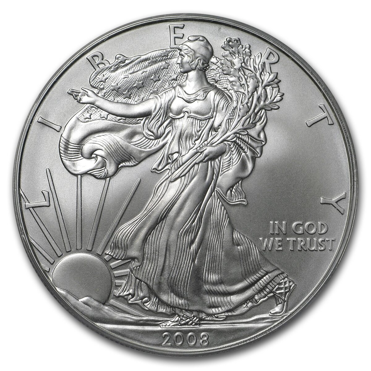 2008-W Burnished American Silver Eagle SP/MS-69 PCGS (Rev '07)
