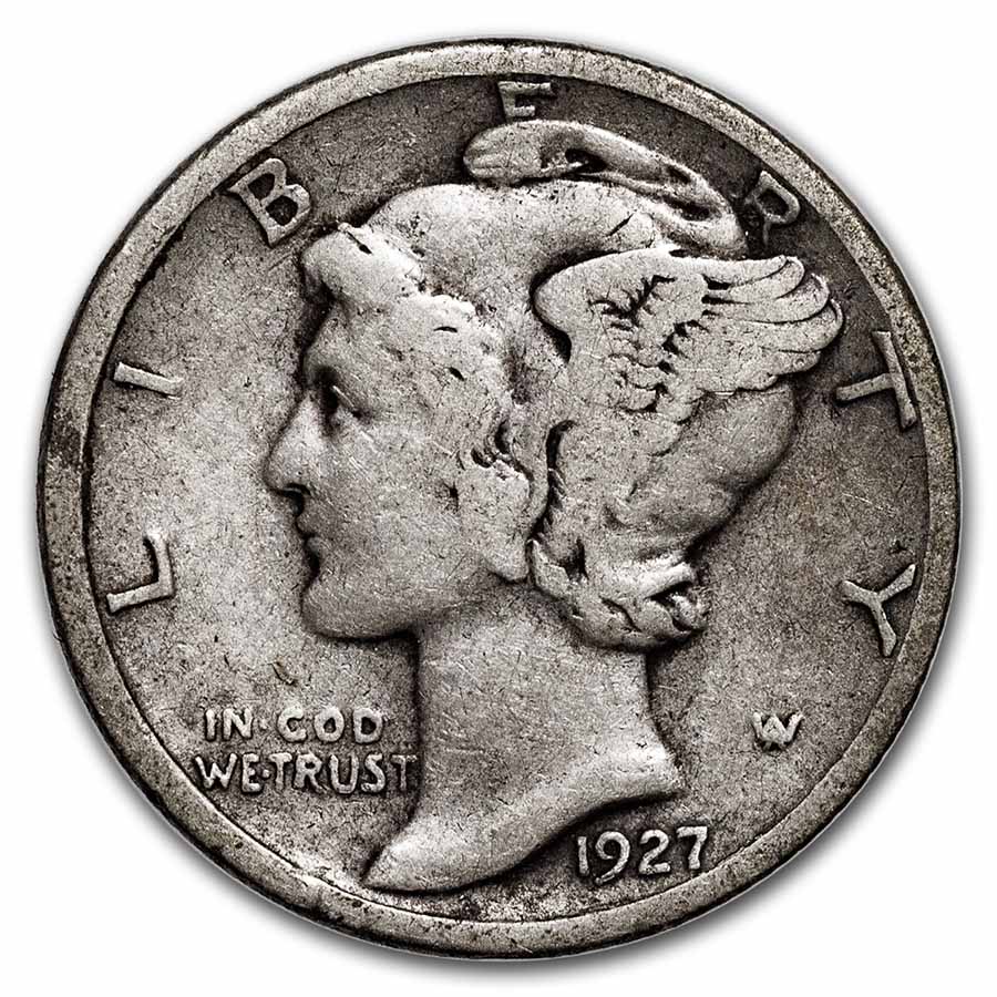 1927-D Mercury Dime Fine