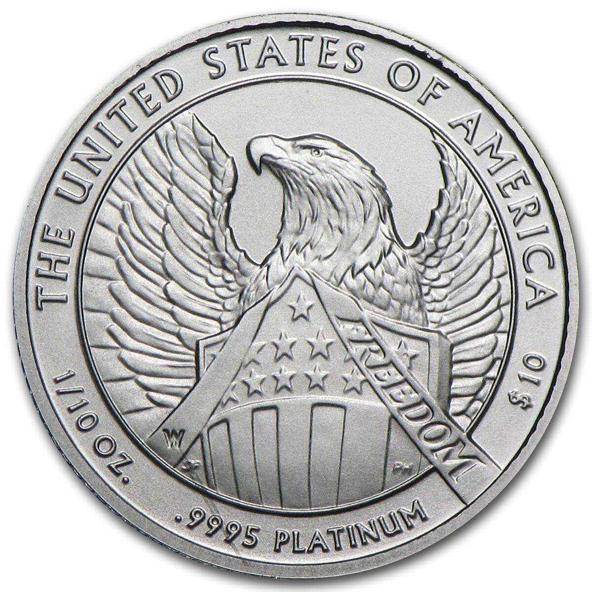 2007-W 1/10 oz Burnished American Platinum Eagle (w/Box & COA)