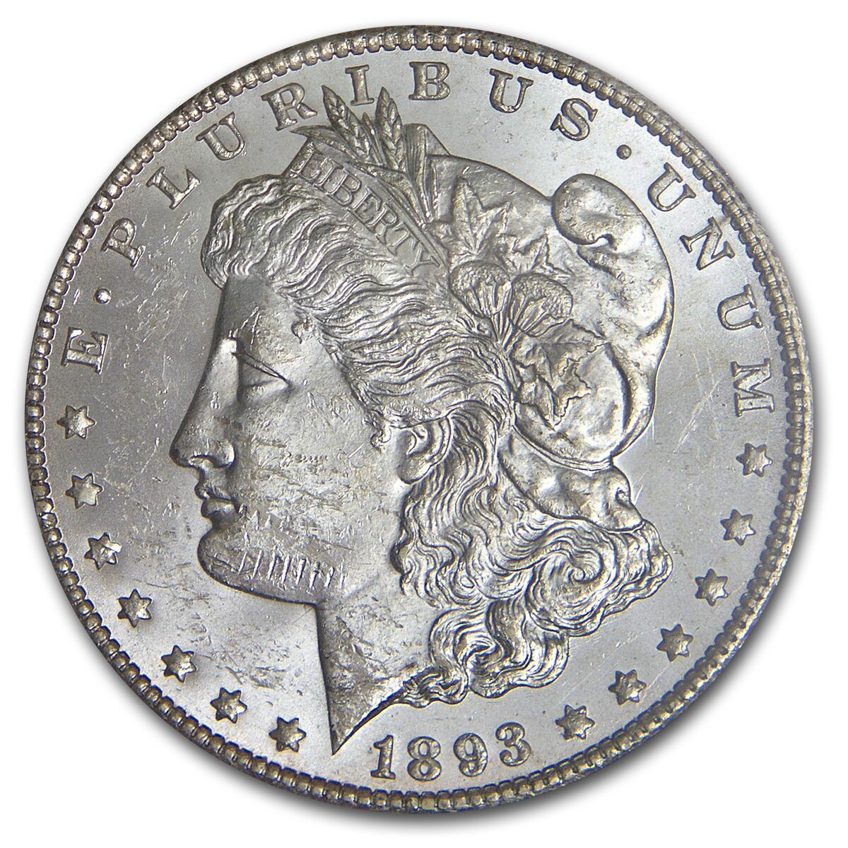 1893-CC Morgan Dollar BU