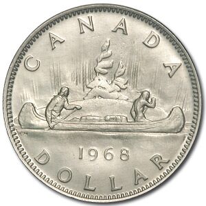 1968 Canada Nickel Dollar Voyager BU/Prooflike