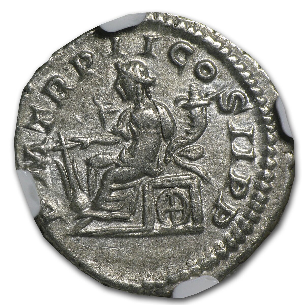 Rome AR Silver Denarius Elagabalus (218-222 AD) XF NGC