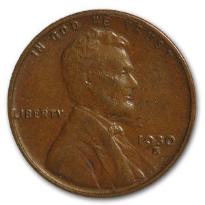 1930-S Lincoln Cent AU