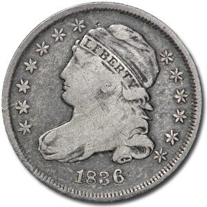 1836 Capped Bust Dime VF