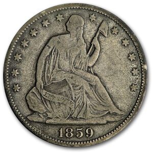 1859-O Liberty Seated Half Dollar Fine
