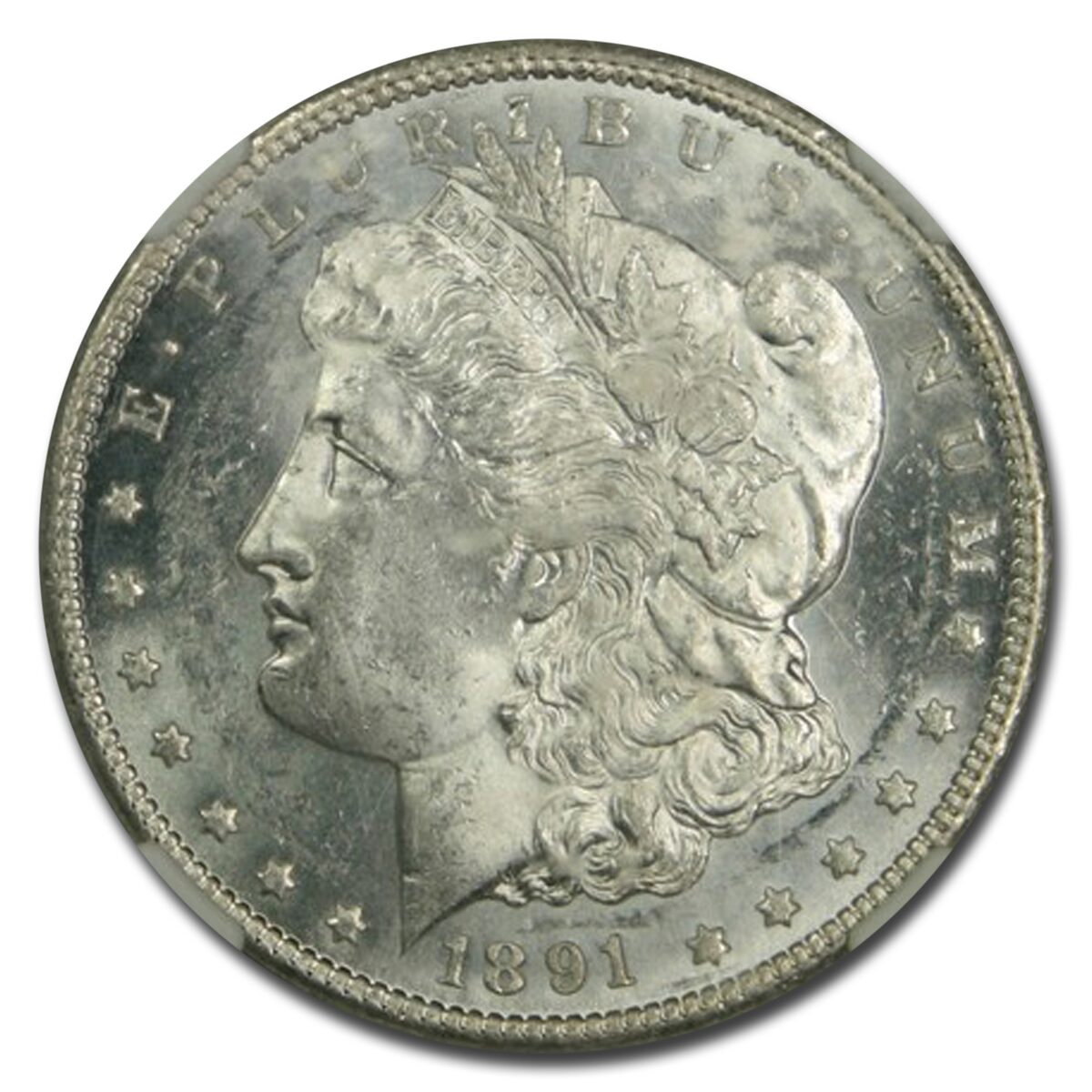 1891-CC Morgan Dollar MS-61 NGC