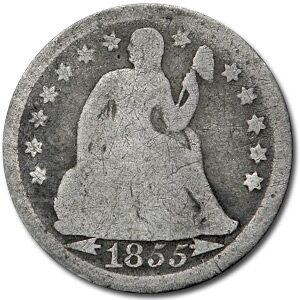 1855 Liberty Seated Dime Good/VG