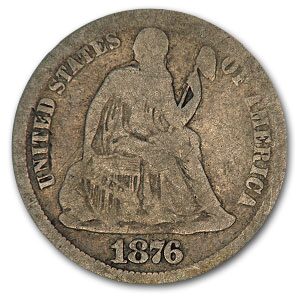 1876-CC Liberty Seated Dime Good