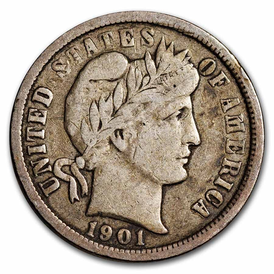 1901-O Barber Dime VF