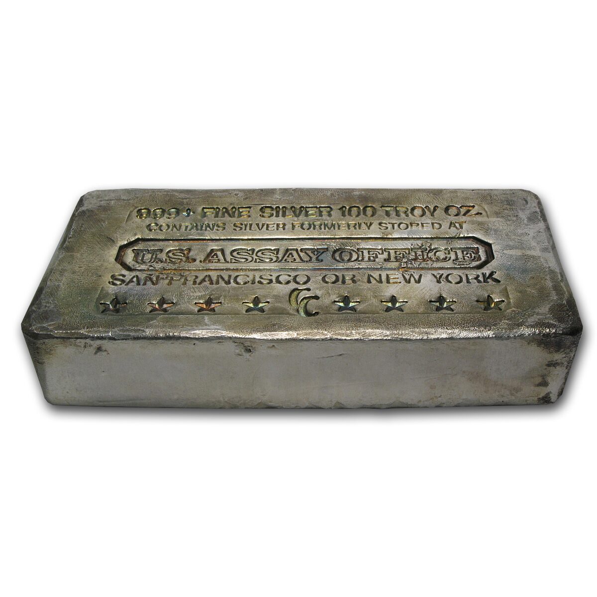100 oz Silver Bar - U.S. Assay Office (Poured)