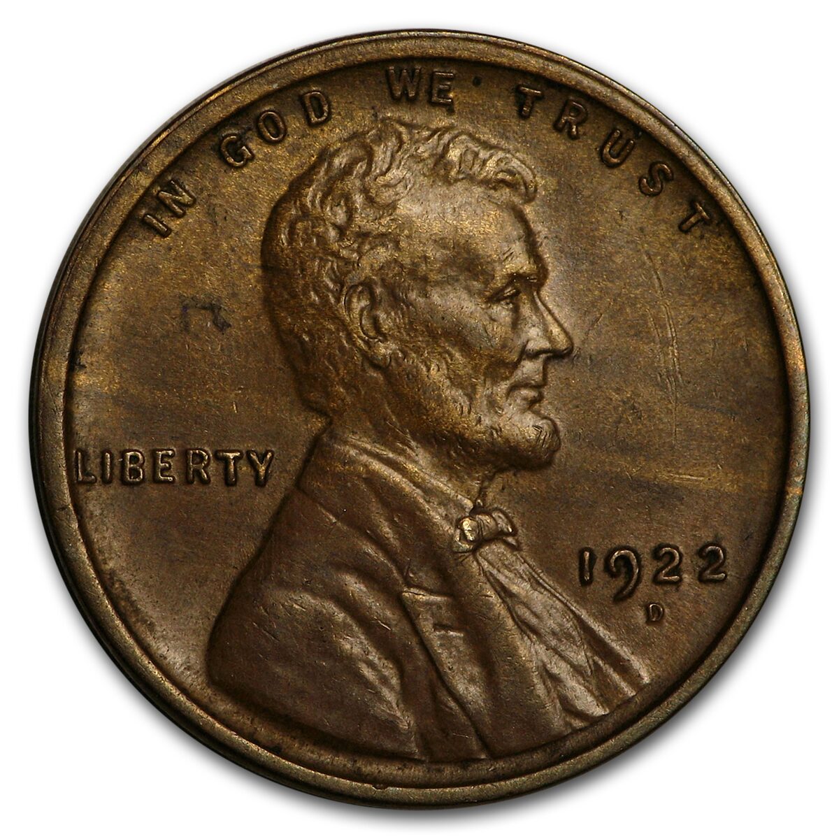 1922-D Lincoln Cent AU