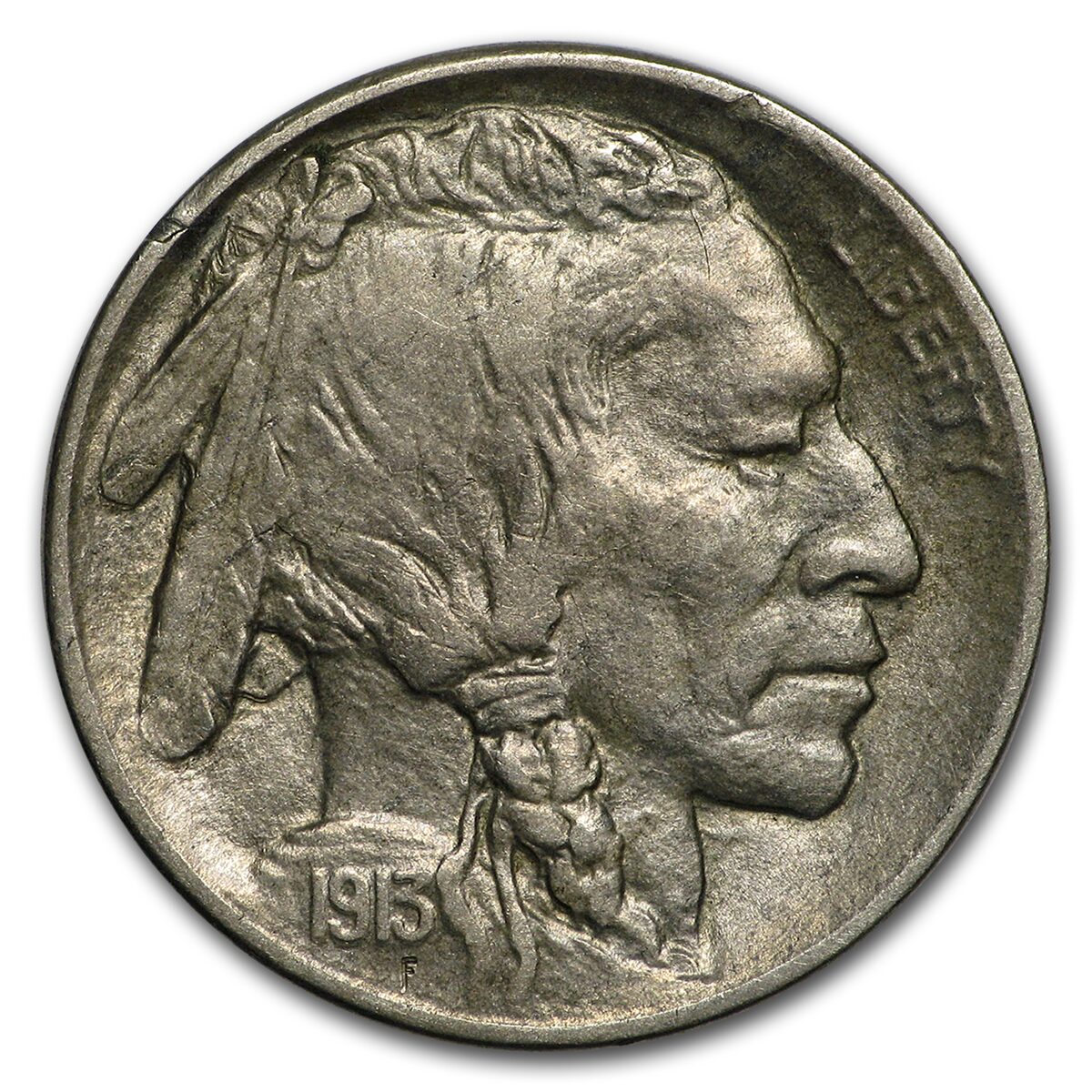 1913-D Type-II Buffalo Nickel AU